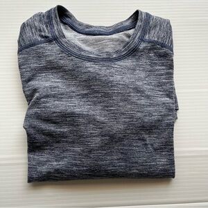 Lululemon Metal Vent Tech Heathered Blue Long Sleeve Shirt Size Medium